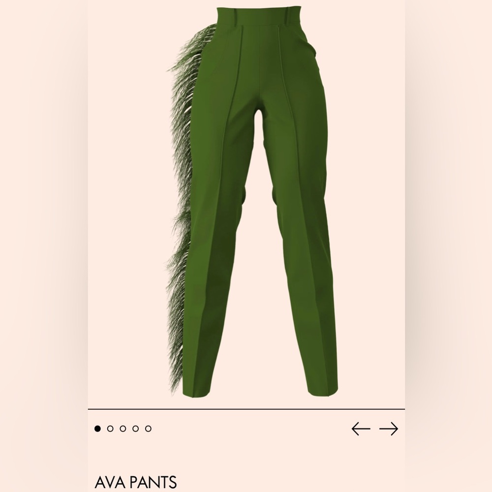 Hanifa Ava Pant in dark olive green LIKE NEW